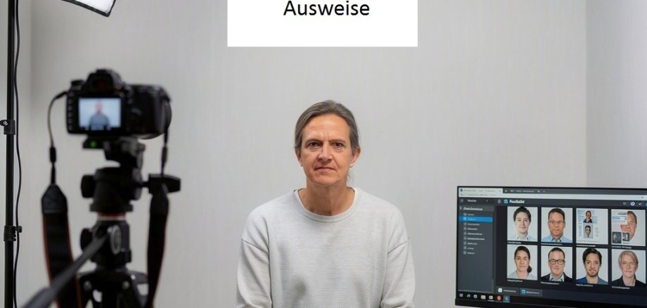 von links: Geschäftsführer der Firma schwa-medico Dr. Pierenkemper und Bürgermeister Jürgen Mock mit dem Testpersonal